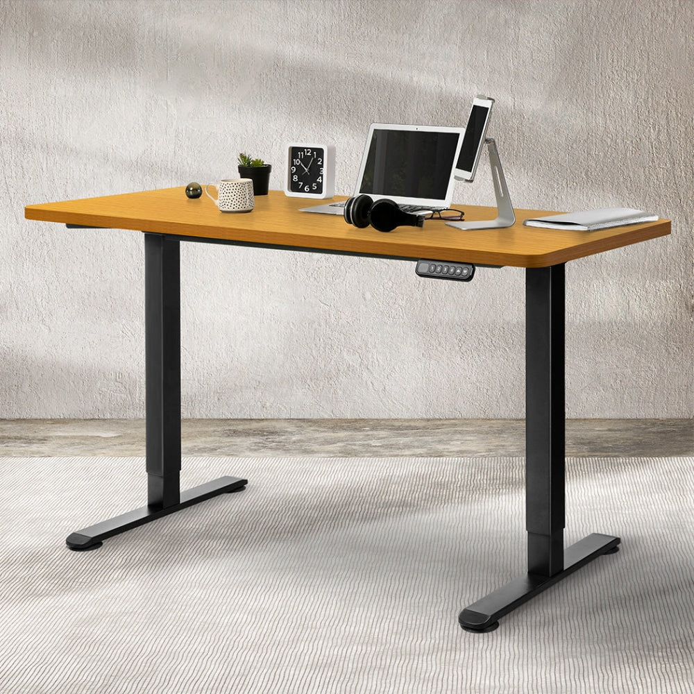 Levede Desktop For Motorised Adjustable Desk Electric Sit Stand Table 120X60CM Natural Office Fast shipping On sale
