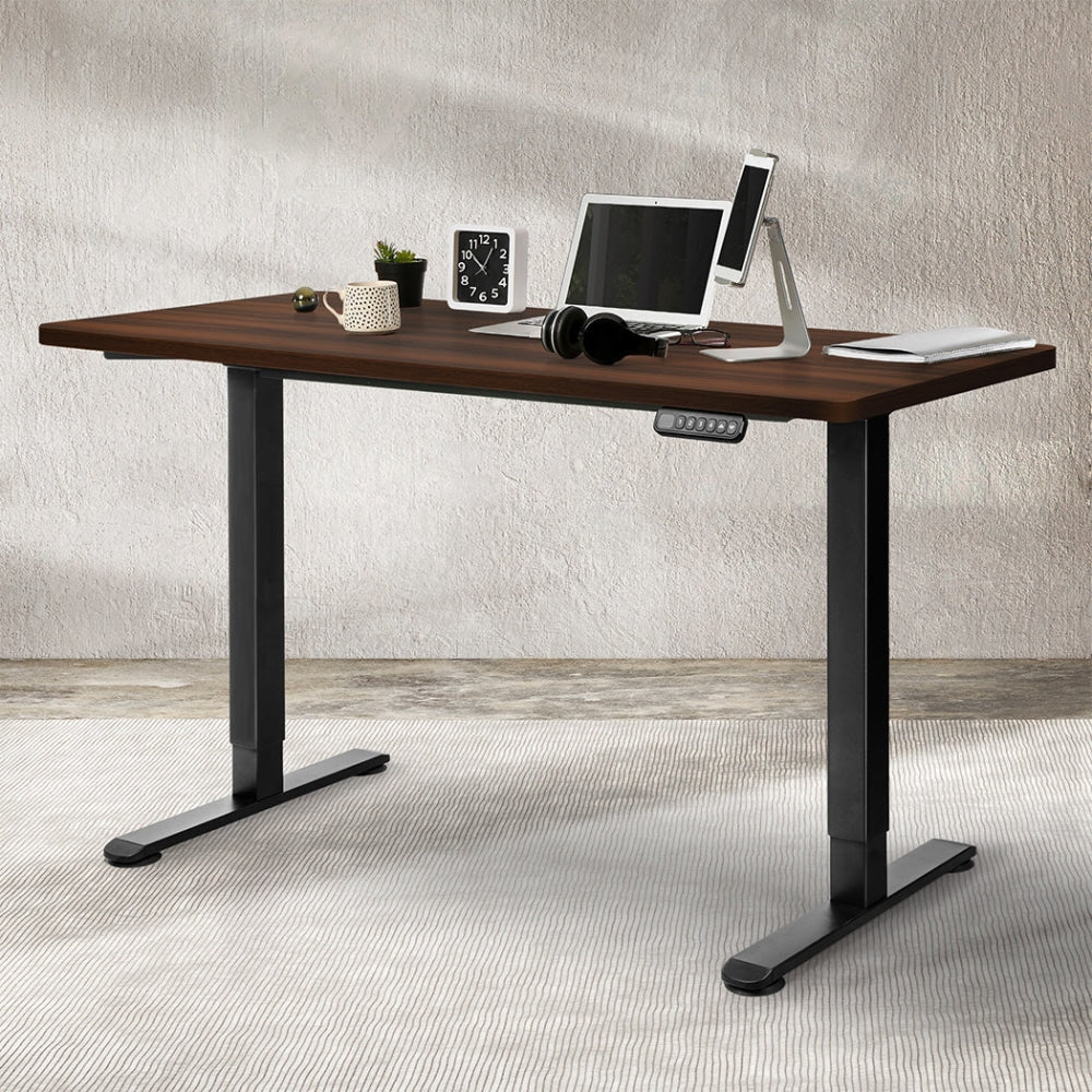 Levede Desktop For Motorised Adjustable Desk Electric Sit Stand Table 120X60CM Walnut Office Fast shipping On sale