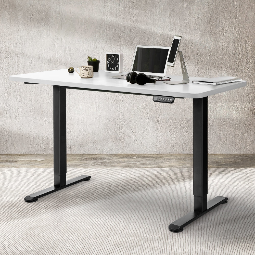 Levede Desktop For Motorised Adjustable Desk Electric Sit Stand Table 140X70CM White Office Fast shipping On sale