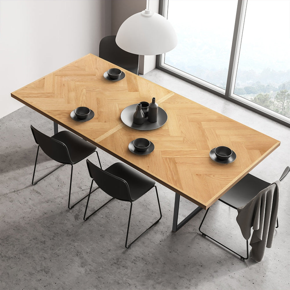 Levede Dining Table 1.8-2.4M Extendable Wooden Rectangle Kitchen Coffee Tables Fast shipping On sale