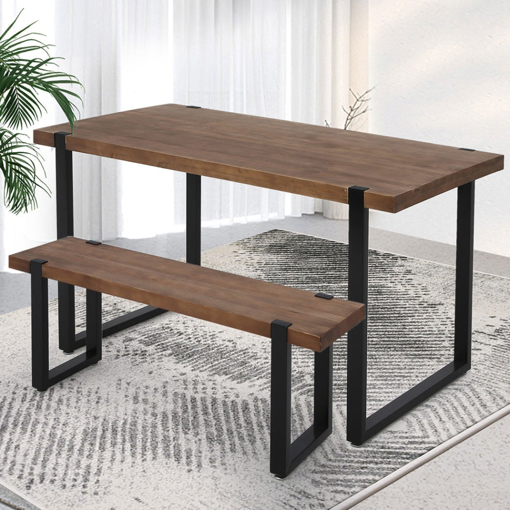 Levede Dining Table Bench Set 2xDining Chairs Industrial Cafe Restaurant Chair Fast shipping On sale