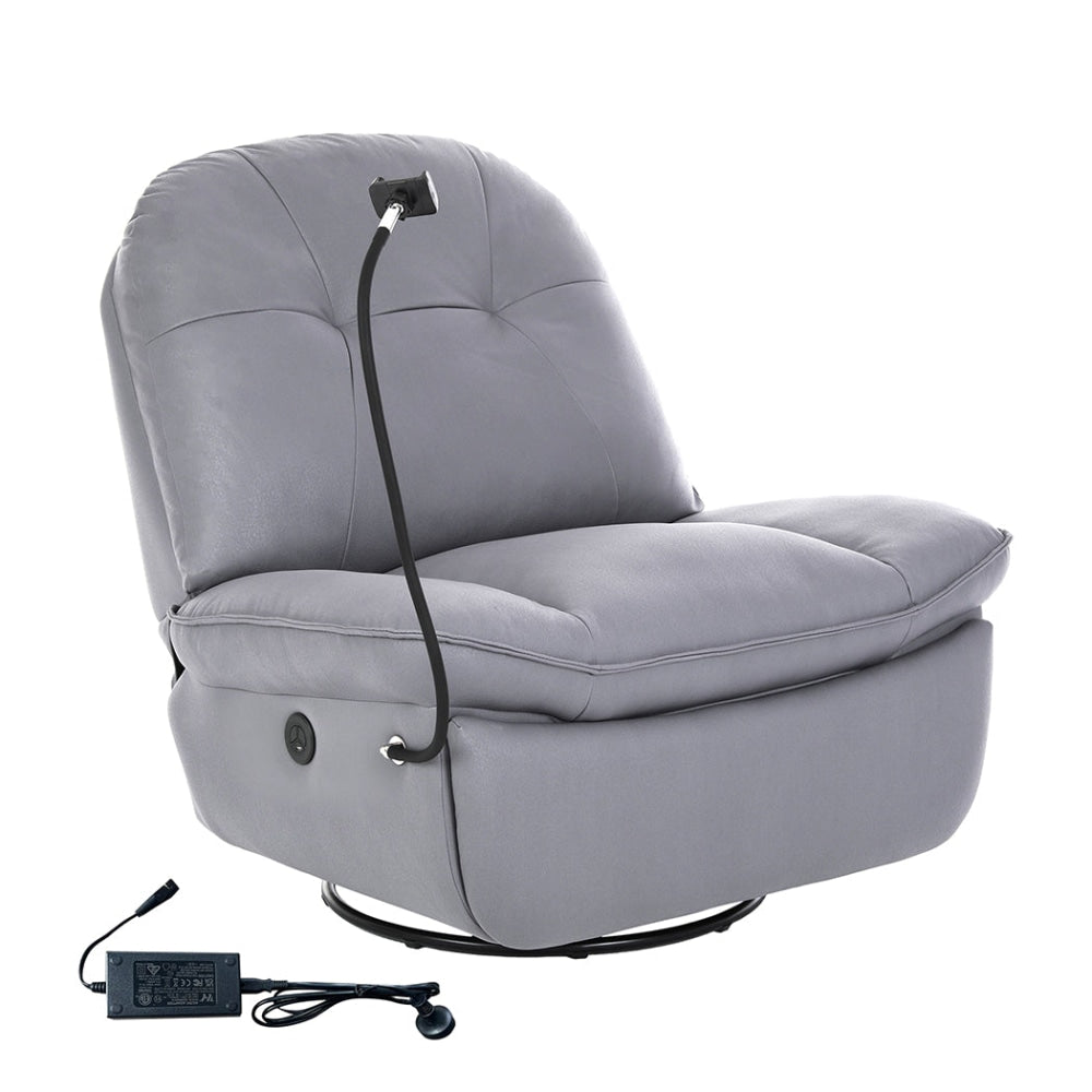 Levede Electric Chair Recliner Swivel Lazy Sofa Armchair Lounge USB Charge Grey Fast shipping On sale
