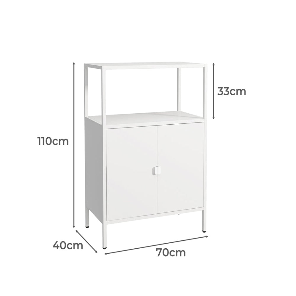 Levede Filing Cabinet Storage Office Cabinets 4 Tier Metal Home Shelves White Fast shipping On sale