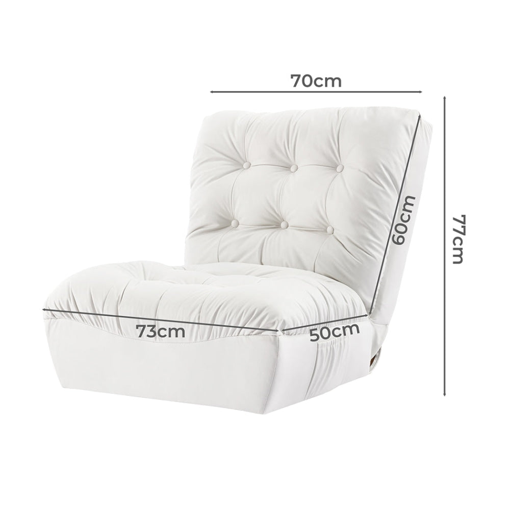 Levede Floor Sofa Accent Recliner Convertible Chair Gaming Couch Lounge White Fast shipping On sale