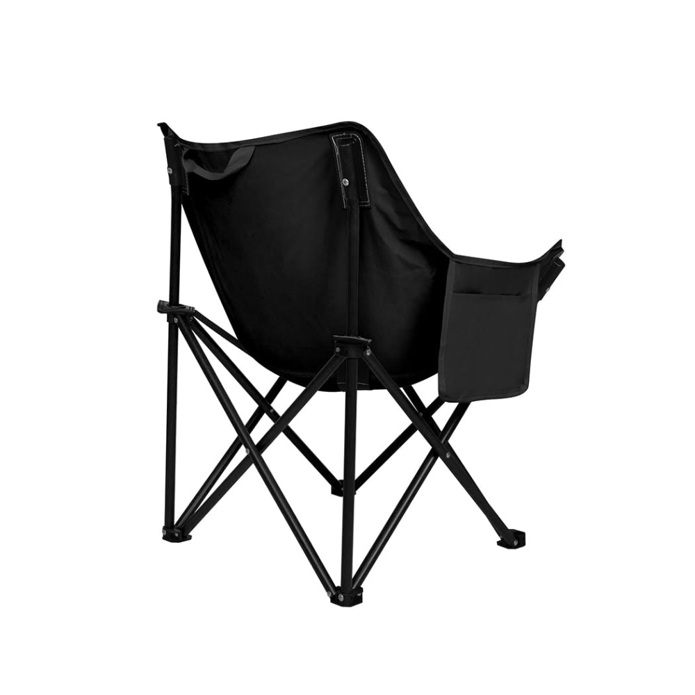 Levede Folding Camping Moon Chair Lightweight Outdoor Chairs Portable Seat Black Furniture Fast shipping On sale