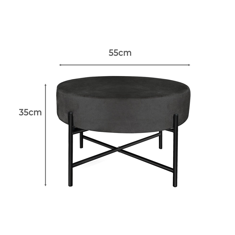 Levede Foot Stool Ottoman Footstool Velvet Accent Chair Round Dressing Vanity Fast shipping On sale