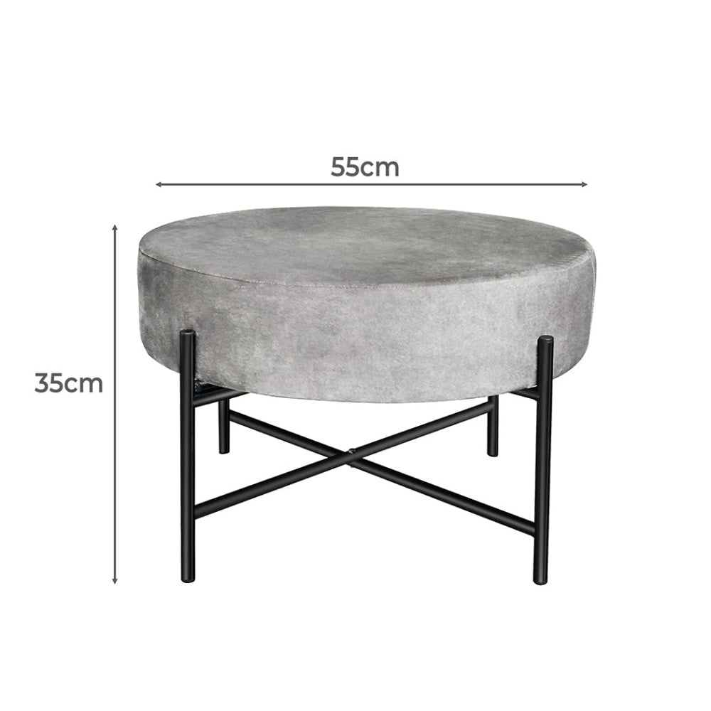 Levede Foot Stool Ottoman Footstool Velvet Accent Chair Round Dressing Vanity Fast shipping On sale