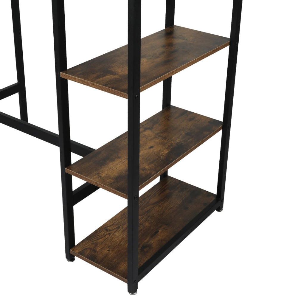 Levede High Bar Table Pub Industrial 3-Tier Storage Shelf Wooden Cafe 110CMX60CM Dining Fast shipping On sale