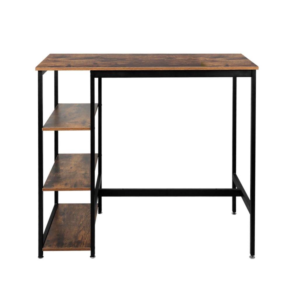 Levede High Bar Table Pub Industrial 3-Tier Storage Shelf Wooden Cafe 110CMX60CM Dining Fast shipping On sale