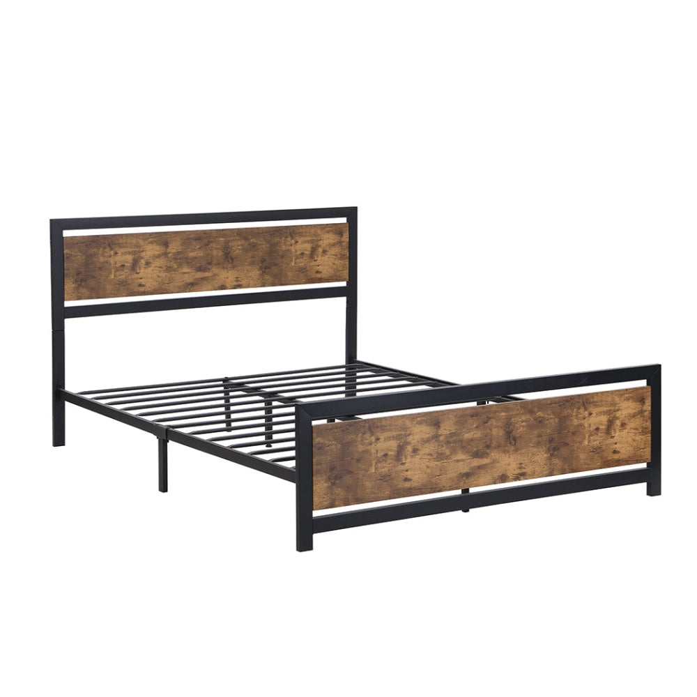 Levede Metal Bed Frame Mattress Base Platform Wooden Industrial Double Rustic Fast shipping On sale