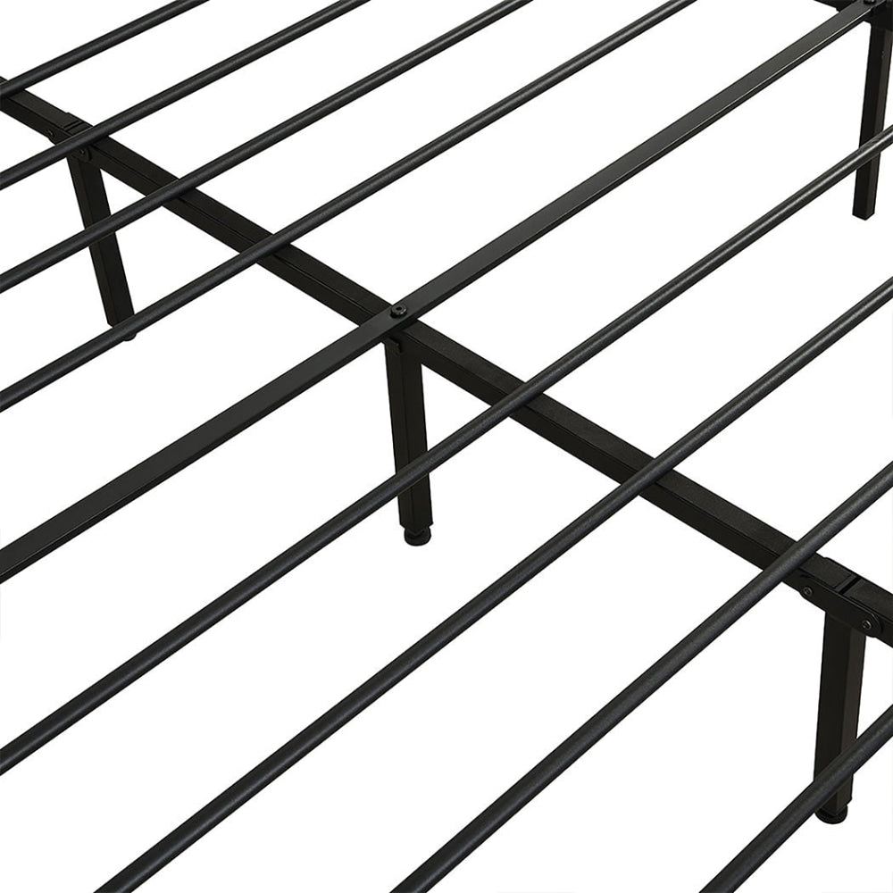 Levede Metal Bed Frame Queen Size Mattress Base Platform Wooden Headboard Grey Fast shipping On sale