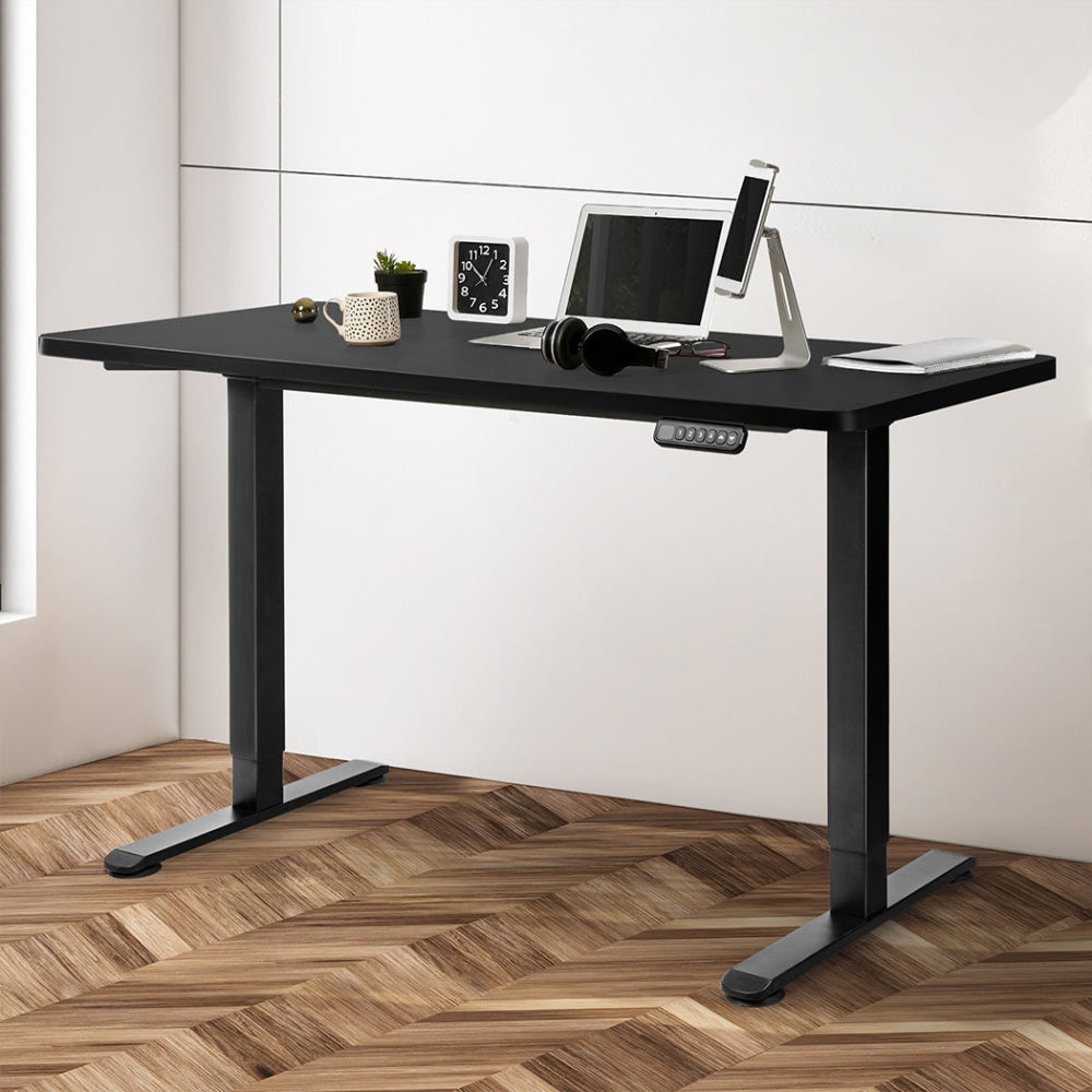 Levede Motorised Standing Desk Adjustable Electric Sit Stand Dual Motor 120CM Black Office Fast shipping On sale