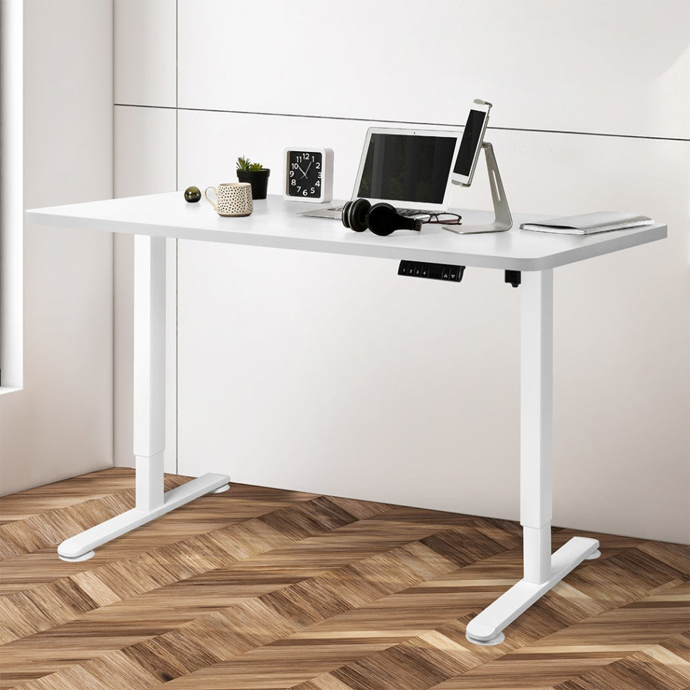 Levede Motorised Standing Desk Height Adjustable Electric Sit Stand Table 120CM White Office Fast shipping On sale