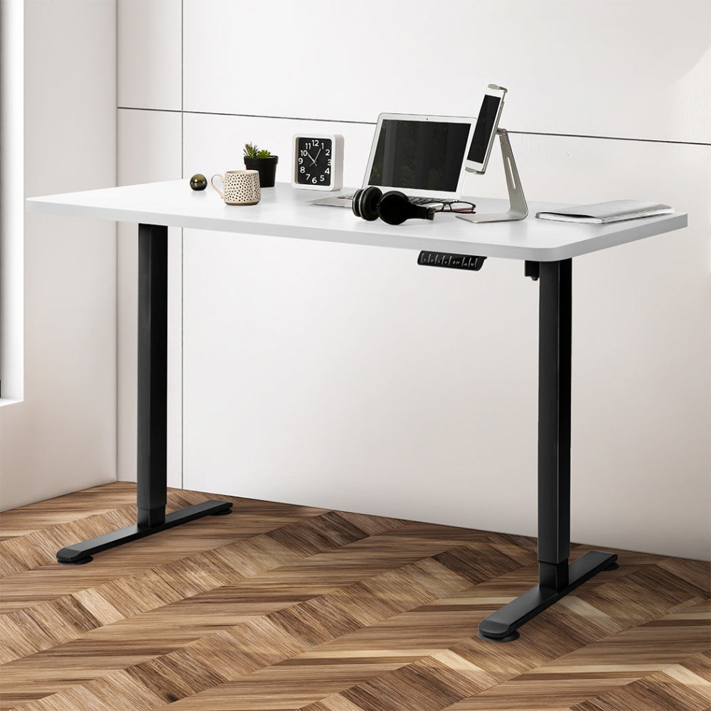 Levede Motorised Standing Desk Height Adjustable Electric Sit Stand Table 140CM Black White Office Fast shipping On sale