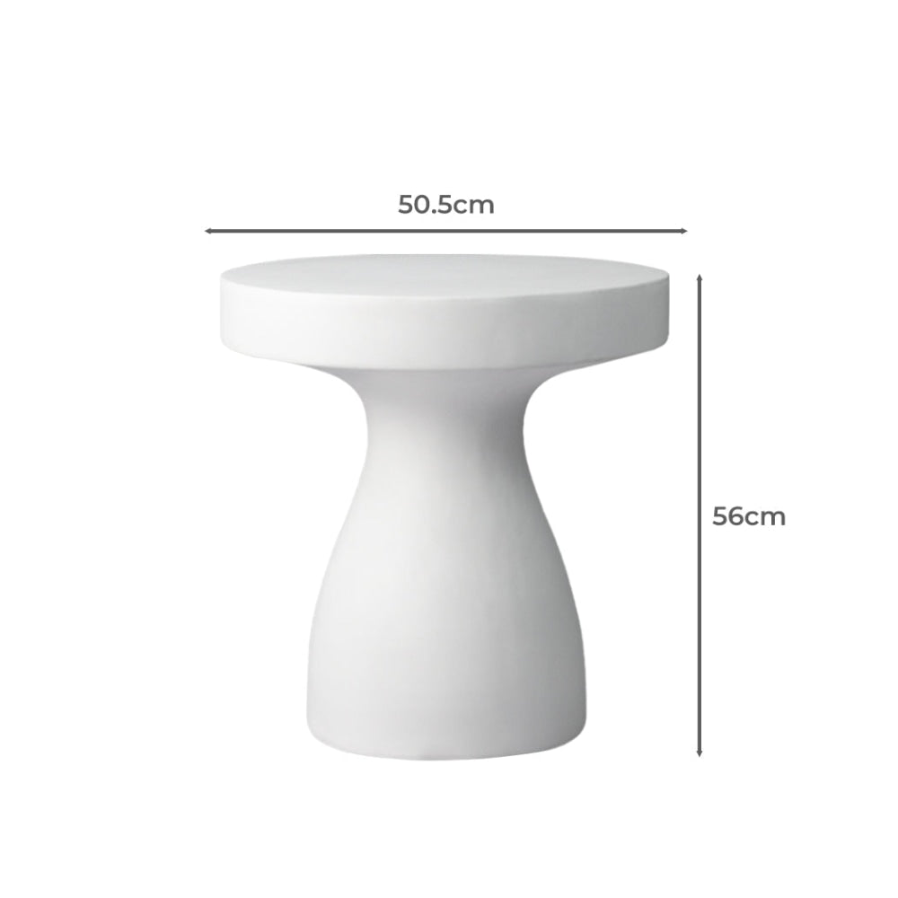 Levede Side Table Terrazzo Coffee Tables Minimalist Sofa Bed Round White 50cm Fast shipping On sale