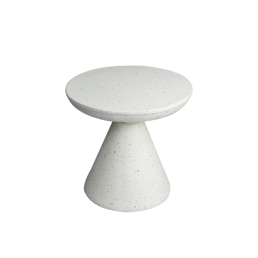 Levede Side Table Terrazzo Coffee Tables Modern Hourglass Stool Stand Beige 51cm Fast shipping On sale