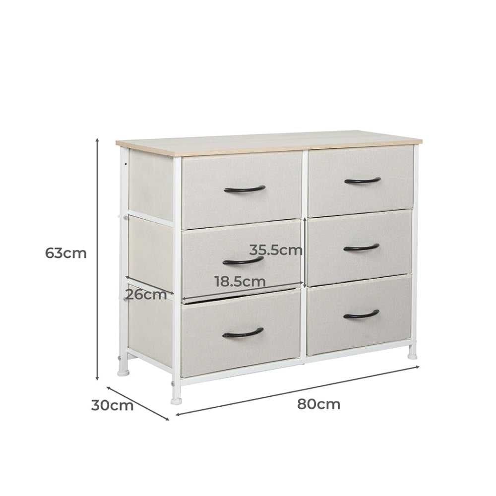 Levede Storage Cabinet Tower Chest of Drawers Dresser Tallboy 5 Drawer Beige Of Fast shipping On sale