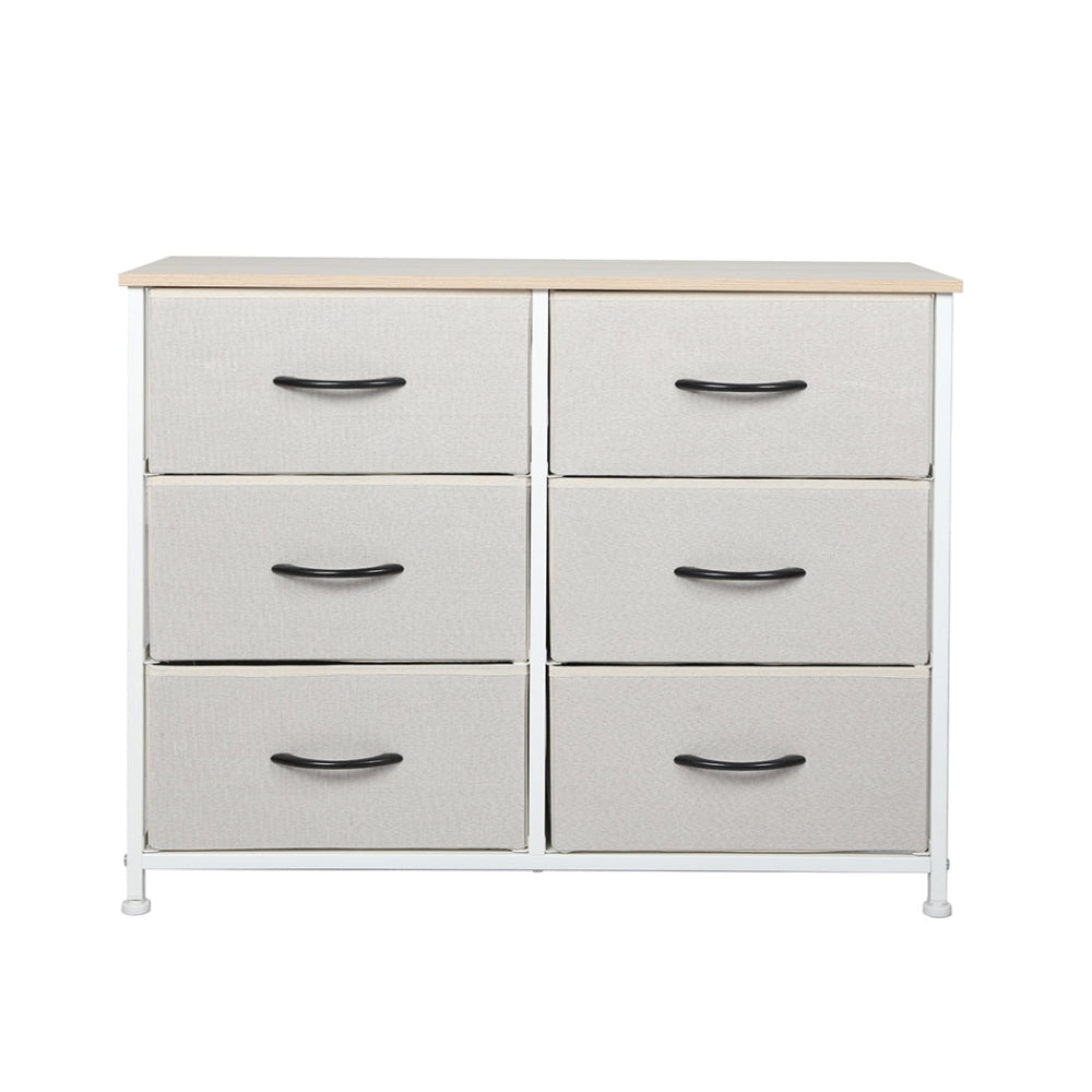 Levede Storage Cabinet Tower Chest of Drawers Dresser Tallboy 5 Drawer Beige Of Fast shipping On sale