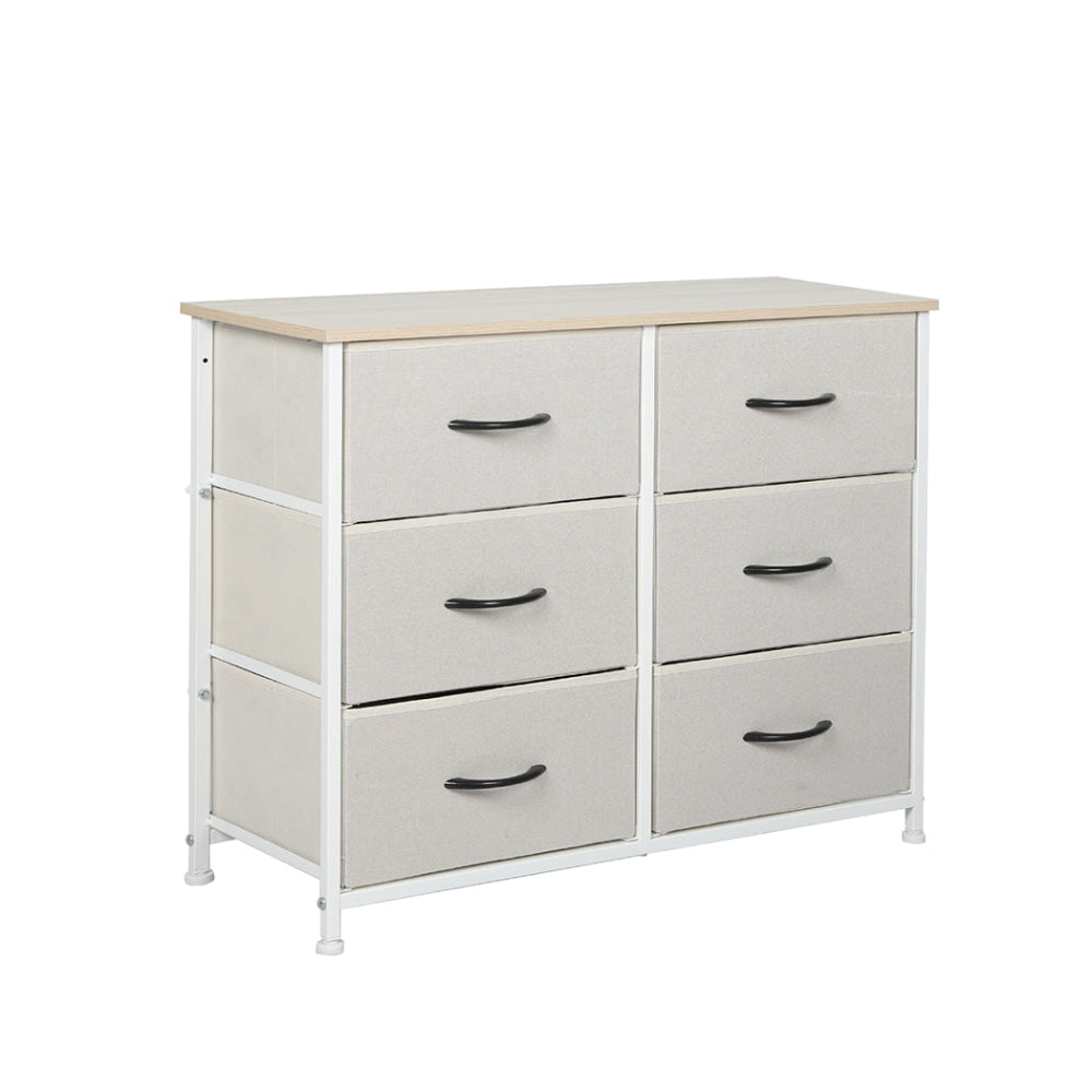 Levede Storage Cabinet Tower Chest of Drawers Dresser Tallboy 5 Drawer Beige Of Fast shipping On sale