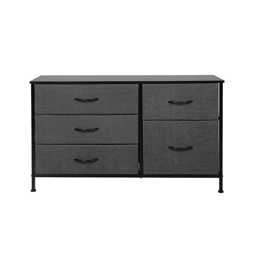 Levede Storage Cabinet Tower Chest of Drawers Dresser Tallboy 5 Drawer Grey Of Fast shipping On sale