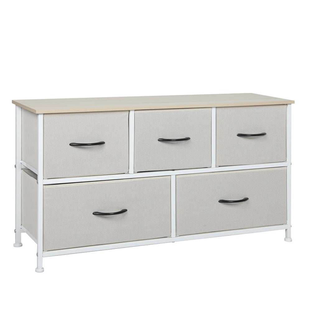 Levede Storage Cabinet Tower Chest of Drawers Dresser Tallboy 6 Drawer Beige Of Fast shipping On sale