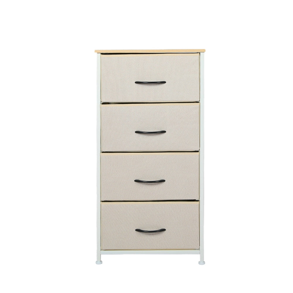 Levede Storage Cabinet Tower Chest of Drawers Dresser Tallboy 8 Drawer Beige Of Fast shipping On sale