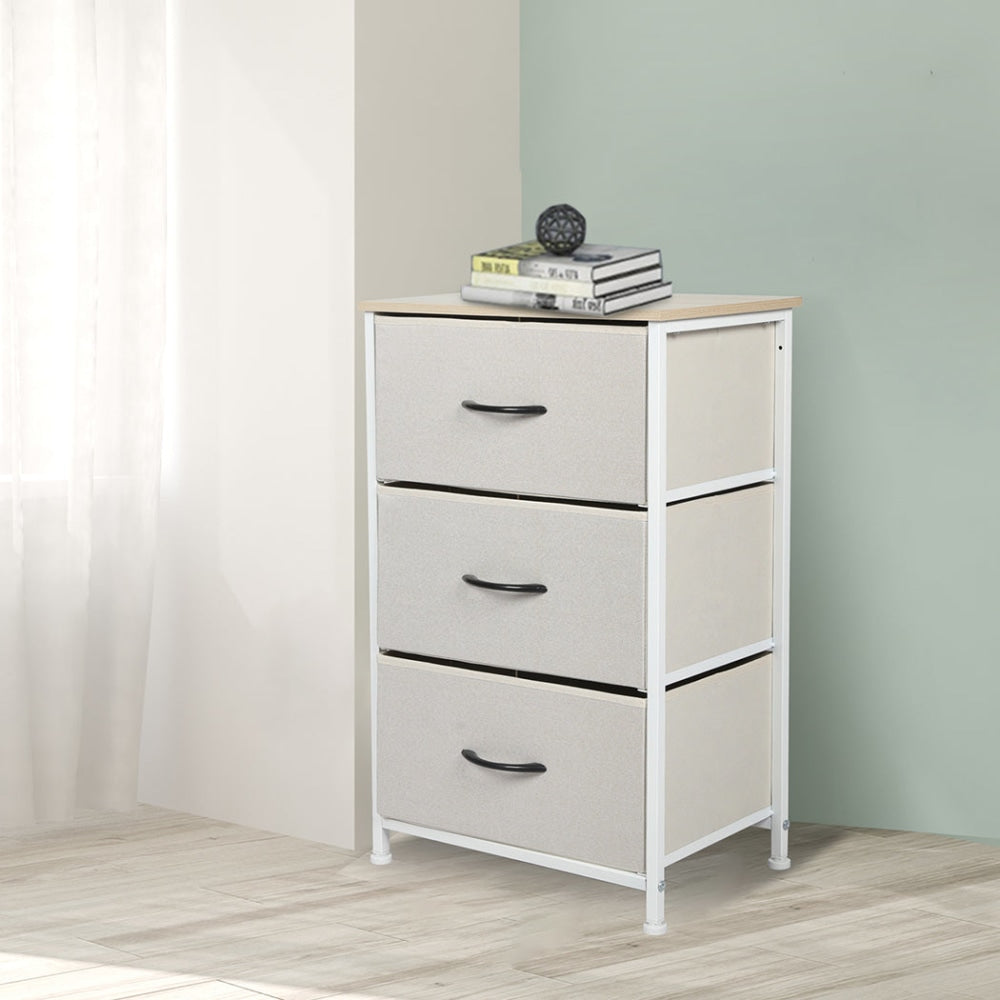 Levede Storage Cabinet Tower Chest of Drawers Dresser Tallboy 9 Drawer Beige Of Fast shipping On sale