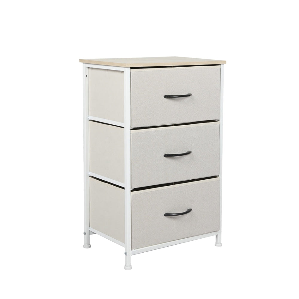 Levede Storage Cabinet Tower Chest of Drawers Dresser Tallboy 9 Drawer Beige Of Fast shipping On sale