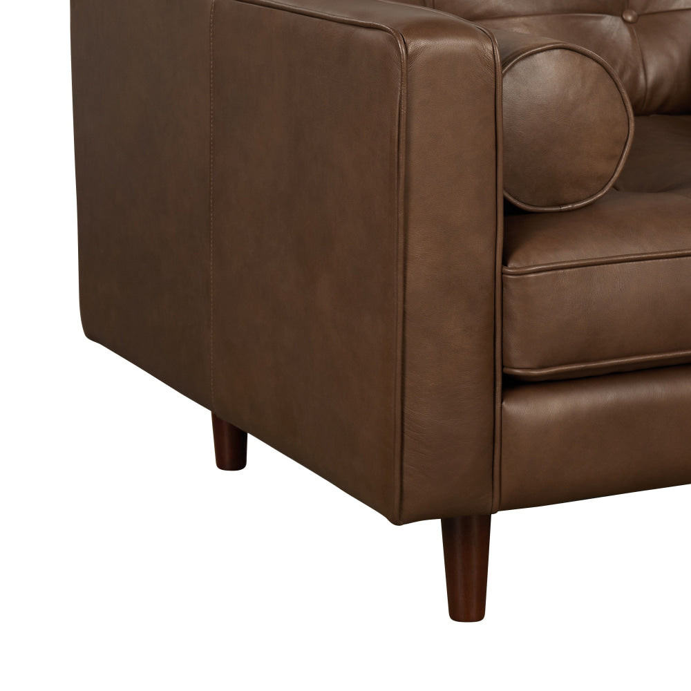 Lexington Leather 1 - Seater Sofa Lounge Relaxing Accent Chair Armchair Tan 1 seater / Fast shipping On sale