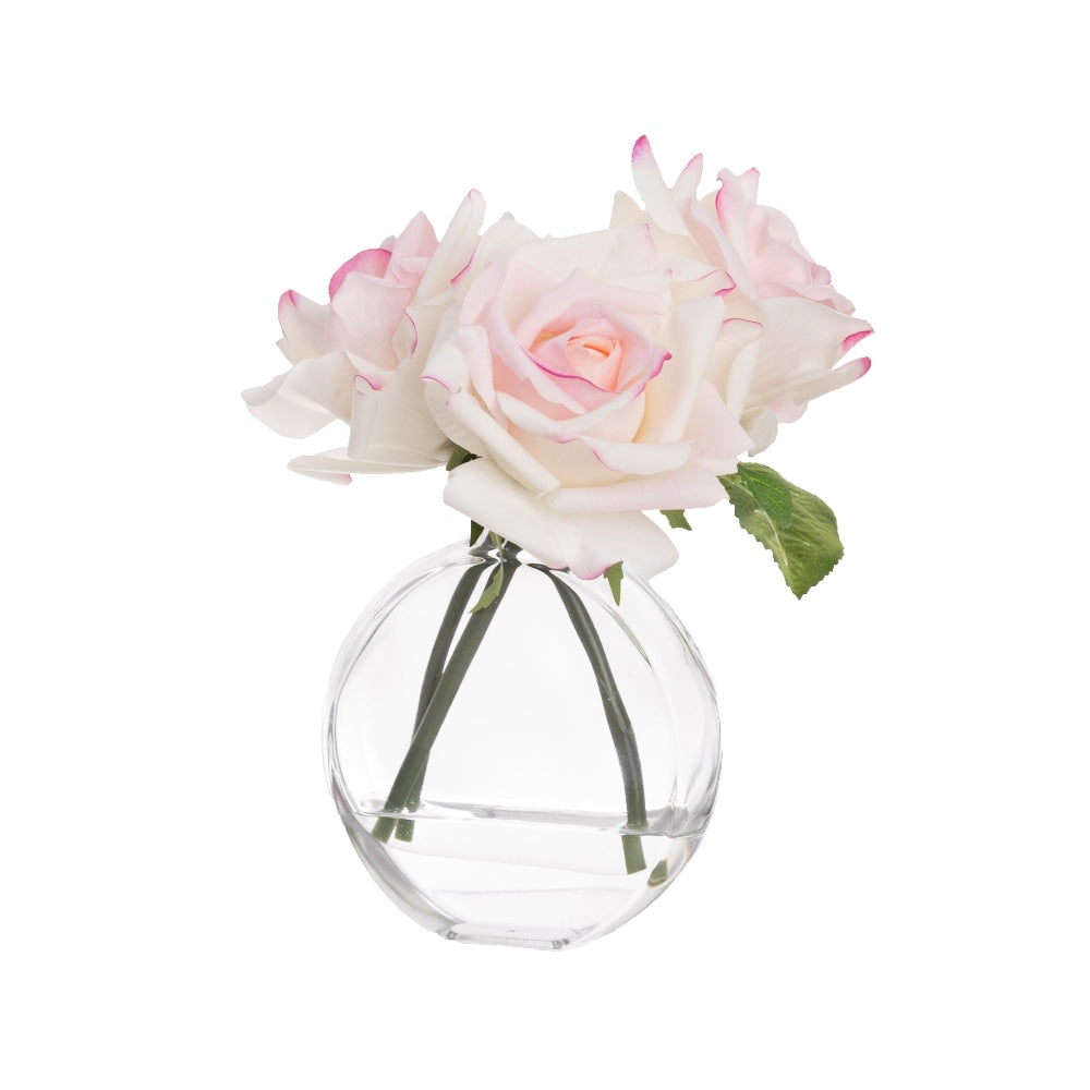 Light Pink Real Touch Rose 22cm Artificial Faux Plant Flower Decorative In Chanel Vase Fast shipping On sale