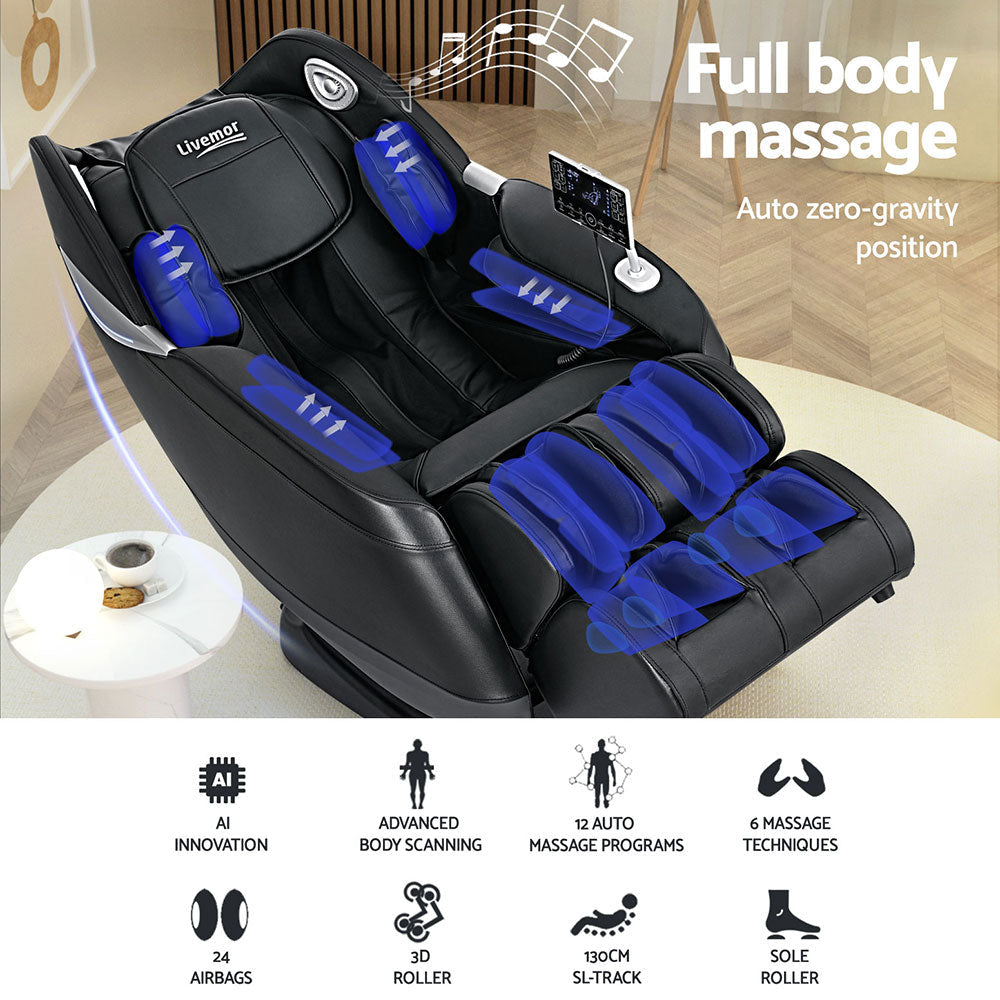 Livemor Massage Chair Electric Recliner Home 3D Massager Flynn Lounge Fast shipping On sale