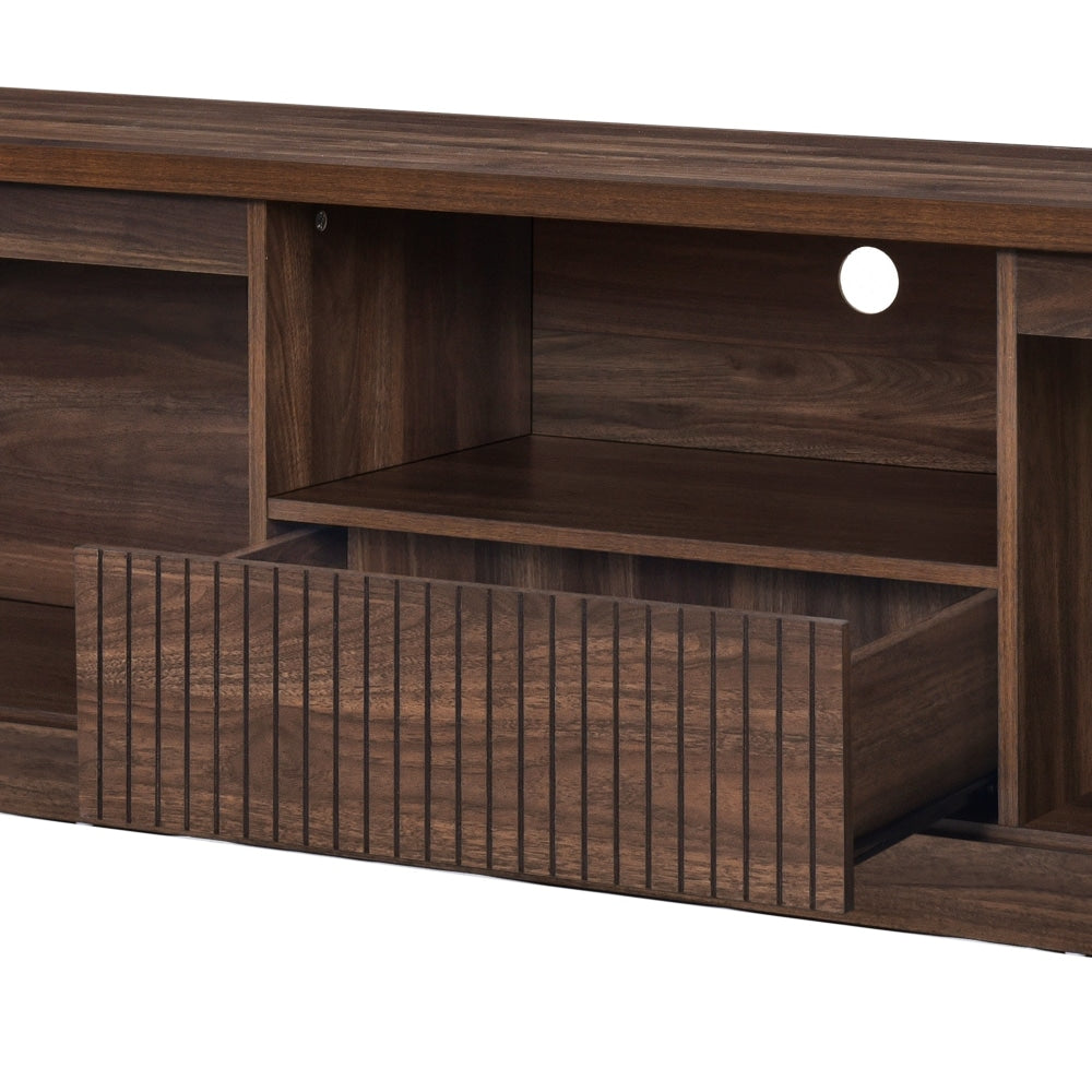 Lola Wooden Entertainment Unit TV Stand 180cm - Walnut Fast shipping On sale