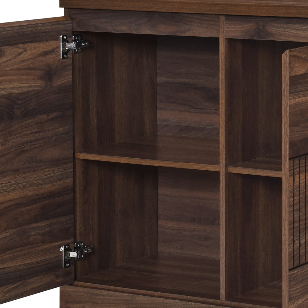 Lola Wooden Sideboard Buffet Unit Storage Cabinet - Walnut & Fast shipping On sale