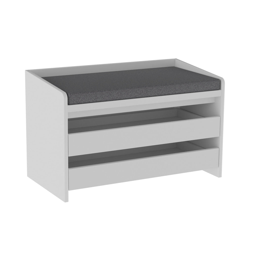 Lonia Shoe Rack Cabinet Storage Bench 2-Drawers White/Grey Fast shipping On sale