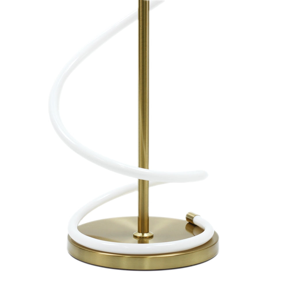 Lorraine Metal Wizard Modern Elegant LED Spiral Light Floor Lamp - Gold Fast shipping On sale