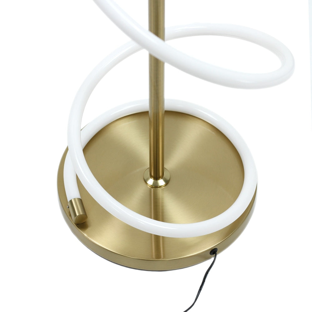 Lorraine Metal Wizard Modern Elegant LED Spiral Light Floor Lamp - Gold Fast shipping On sale