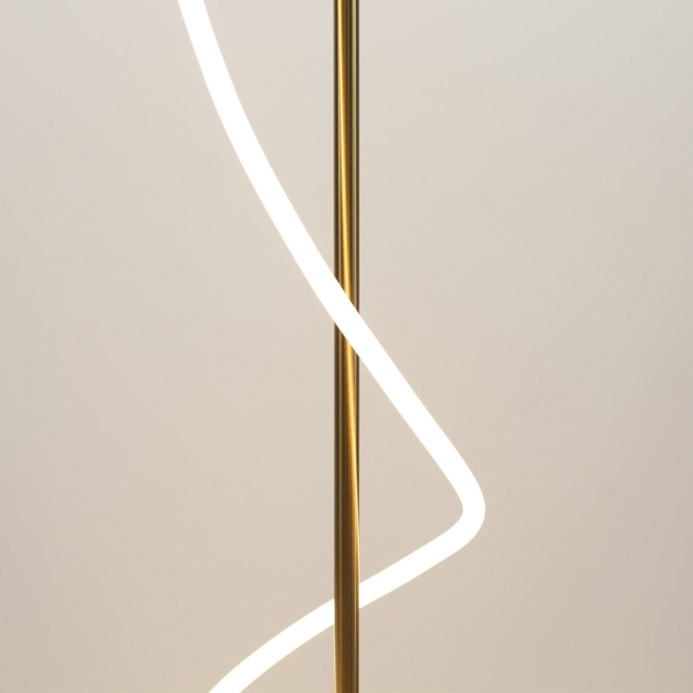 Lorraine Metal Wizard Modern Elegant LED Spiral Light Floor Lamp - Gold Fast shipping On sale