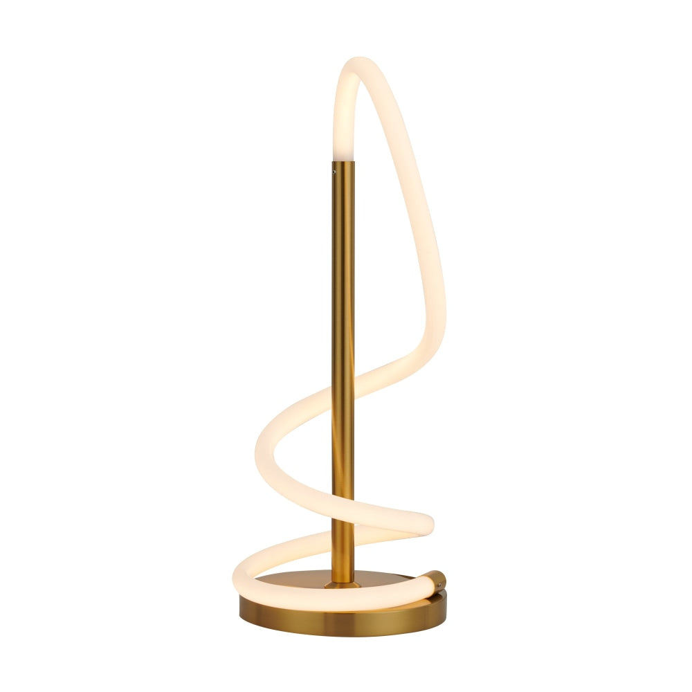 Lorraine Metal Wizard Modern Elegant LED Spiral Light Table Lamp - Gold Fast shipping On sale