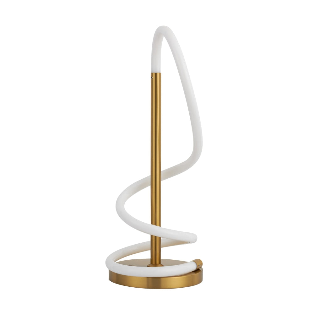 Lorraine Metal Wizard Modern Elegant LED Spiral Light Table Lamp - Gold Fast shipping On sale