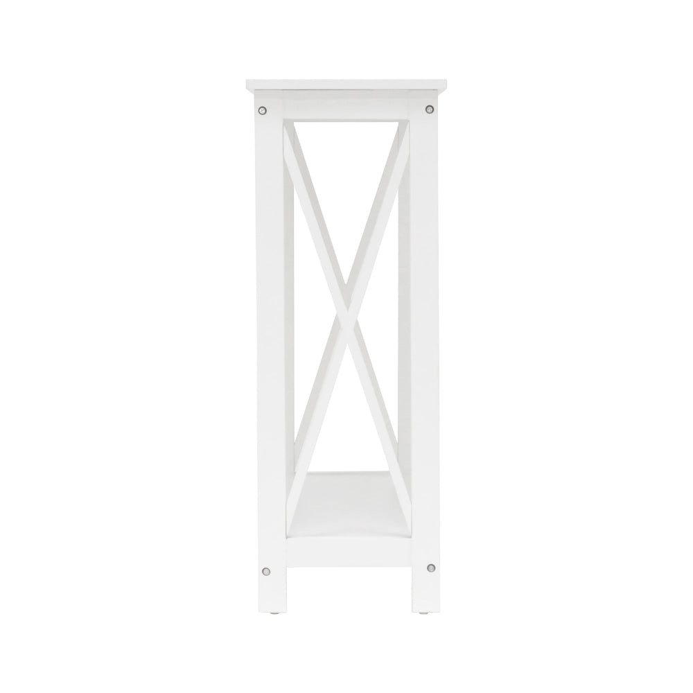 Lortelle Wooden Hallway Console Hall Table W/ 2-Shelf White Fast shipping On sale