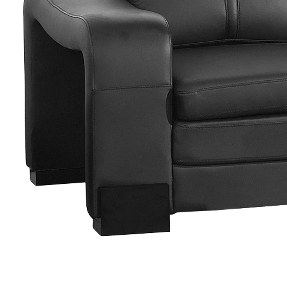 Lounge Set Luxurious 6 Seater Faux Leather Corner Sofa Living Room Couch in Black with 2x Ottomans Fast shipping On sale