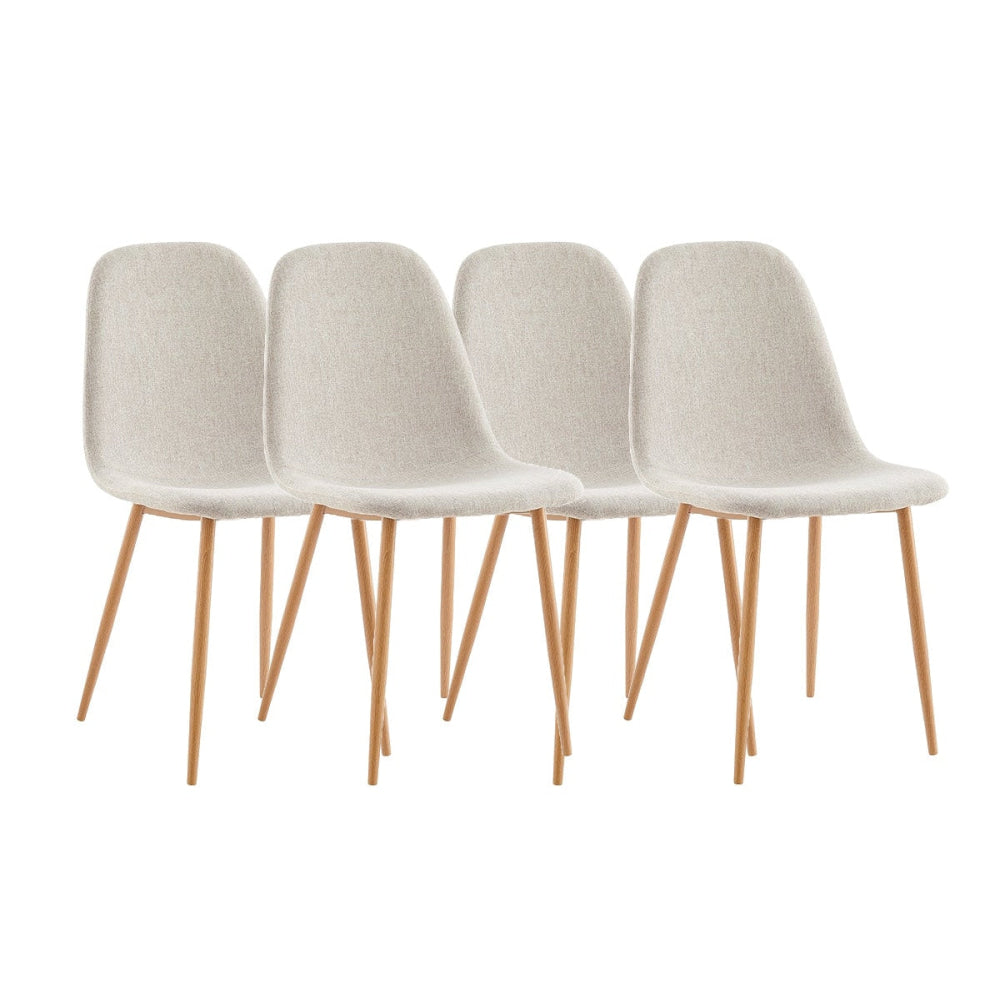 Lucas Set of 4 Fabric Kitchen Dining Side Chairs Chair Fast shipping On sale