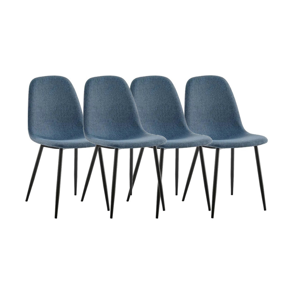 Lucas Set of 4 Fabric Kitchen Dining Side Chairs Chair Fast shipping On sale