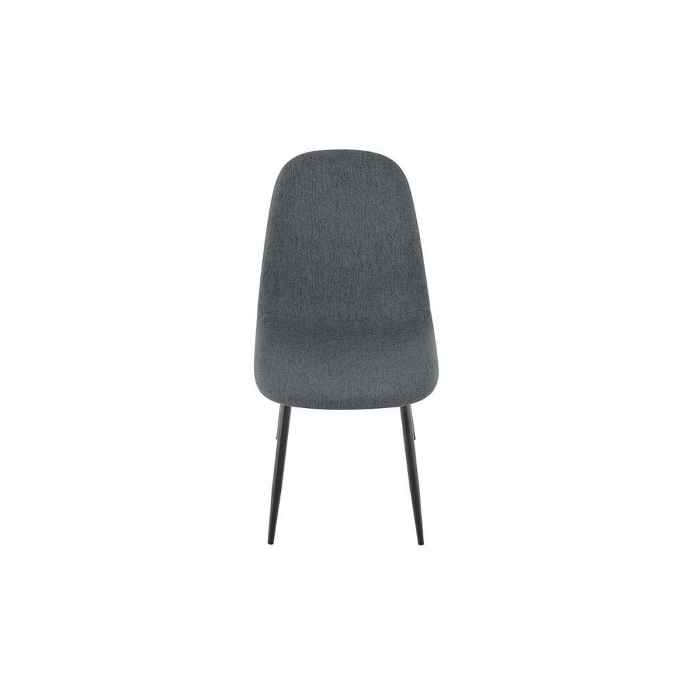 Lucas Set of 4 Fabric Kitchen Dining Side Chairs Charcoal Chair Fast shipping On sale