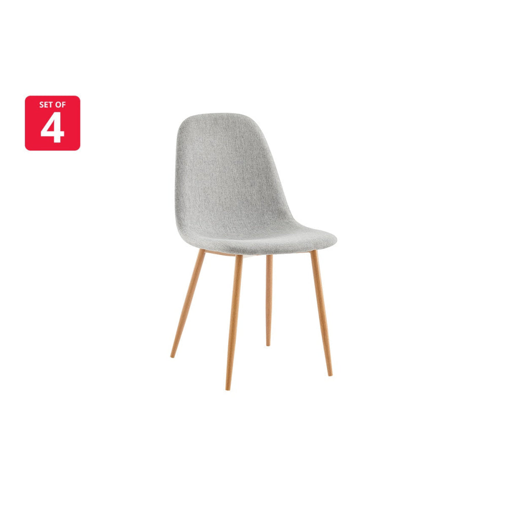 Lucas Set of 4 Fabric Kitchen Dining Side Chairs Charcoal Chair Fast shipping On sale