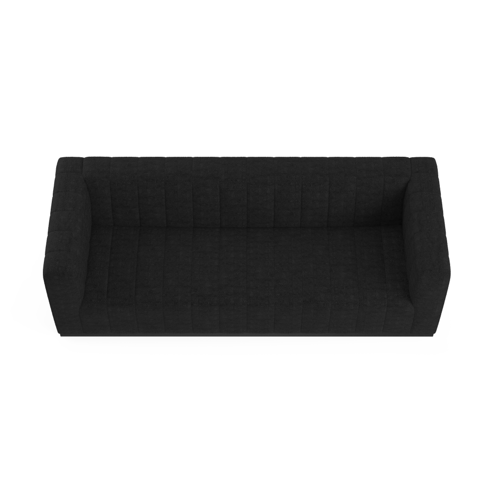 Lulu 3-Seater Lounge Sofa Stone Black Sofas Fast shipping On sale