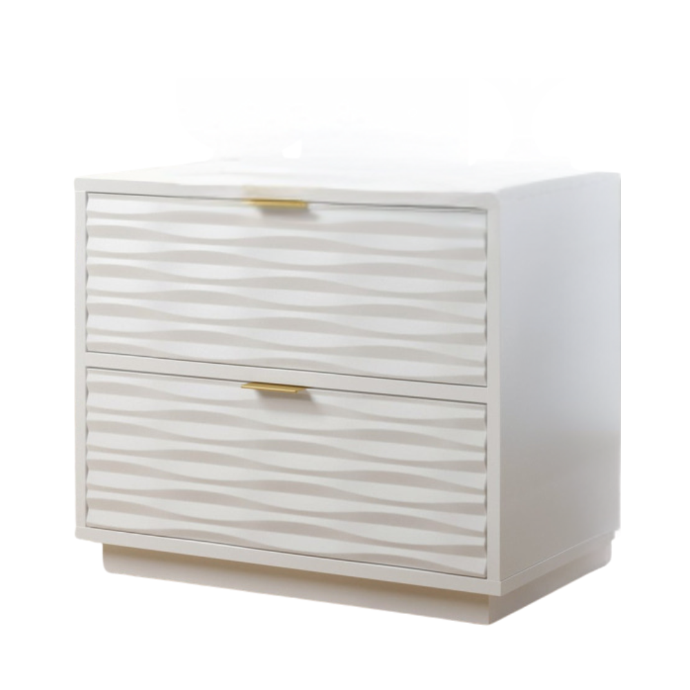 Luther Modern Classic Wooden End Lamp Side Table 2-Drawers White Fast shipping On sale