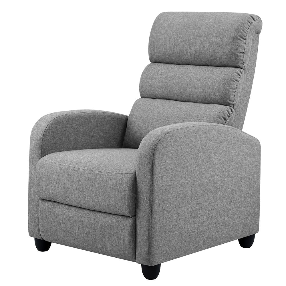 Luxury Recliner Chair Chairs Lounge Armchair Sofa Fabric Cover Grey Fast shipping On sale