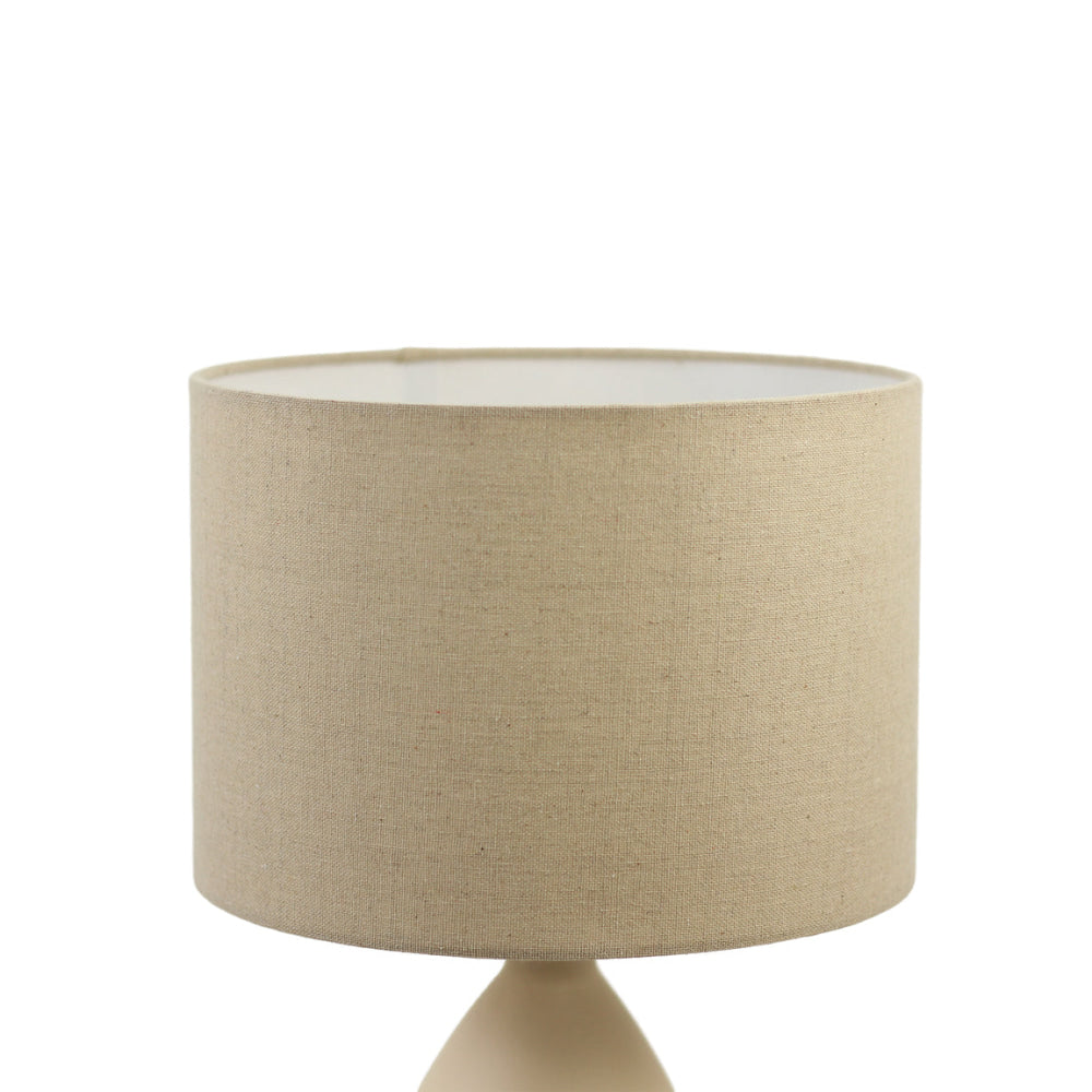 Luz Modern Metal Base Table Desk Light Lamp Fabric Shade Cream Fast shipping On sale