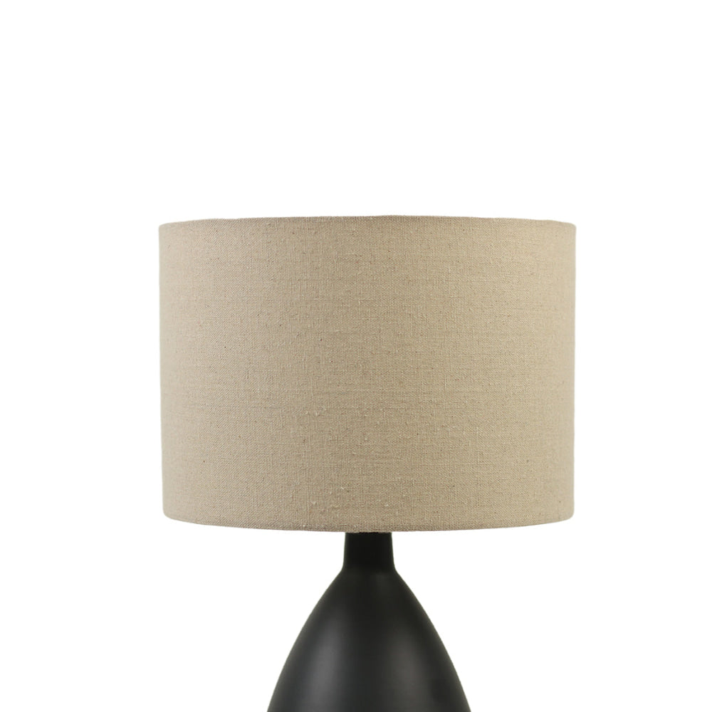 Luz Modern Metal Base Table Desk Light Lamp Fabric Shade Grey Fast shipping On sale